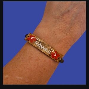 3/$30 Handpainted Hawaiian Beaded Coconut Shell Tourist Stretch Bracelet